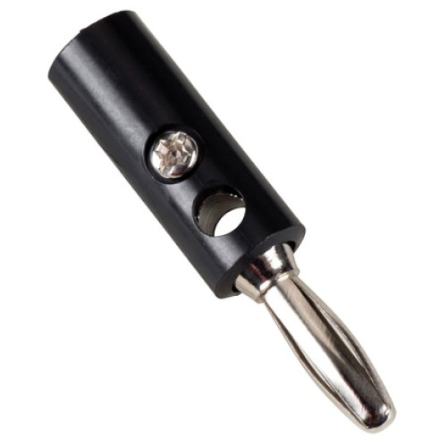 Powertech POWERTECH βύσμα μπανάνα plug CAB-V038, αρσενικό, 4.5mm, μαύρο, 4τμχ