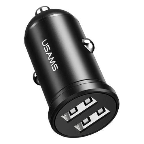 USAMS USAMS φορτιστής αυτοκινήτου C20, 2x USB, 2.4A, μαύρος