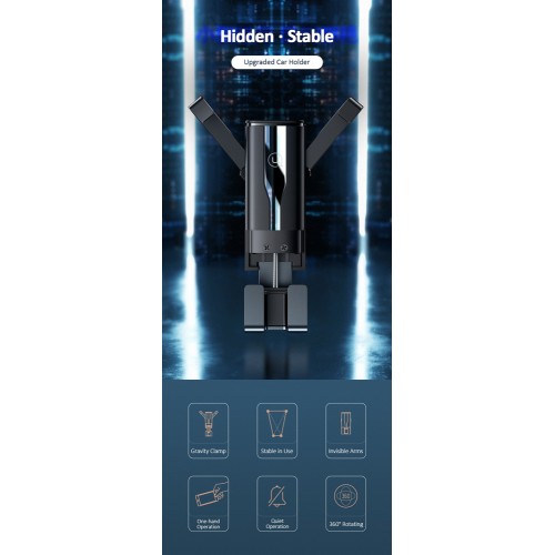 USAMS USAMS βάση smartphone για αυτοκίνητο US-ZJ058, μαύρη