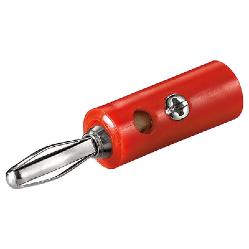 GOOBAY GOOBAY βύσμα μπανάνα plug 11375, αρσενικό 4.5mm, κόκκινο, 10τμχ