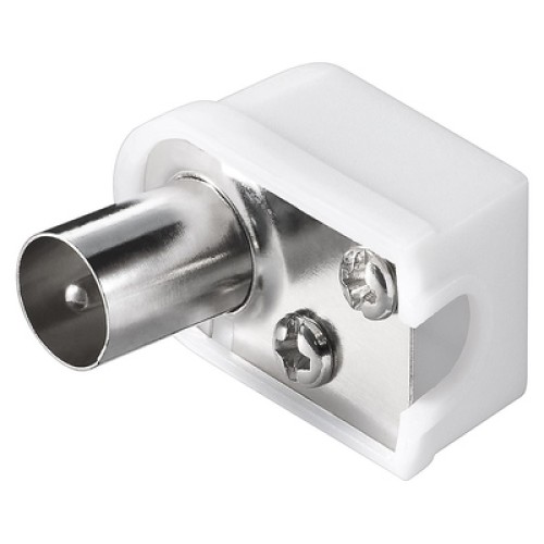 GOOBAY GOOBAY βύσμα coaxial 11502, γωνιακό, αρσενικό, λευκό, 10τμχ