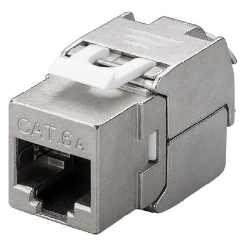 GOOBAY GOOBAY Keystone module RJ45 CAT 6A 90864, STP, 500 MHz, slim-line, ασημί