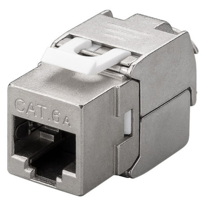 GOOBAY GOOBAY Keystone module RJ45 CAT 6A 90864, STP, 500 MHz, slim-line, ασημί