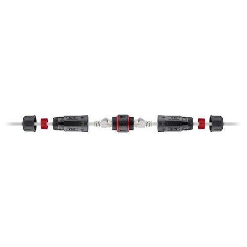 GOOBAY GOOBAY αδιάβροχος σύνδεσμος RJ45 Cat 6 79566, IP68, μαύρο