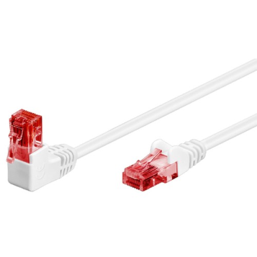 GOOBAY GOOBAY καλώδιο δικτύου 51521, CAT 6 U/UTP, γωνιακό, CCA, 0.5m, λευκό
