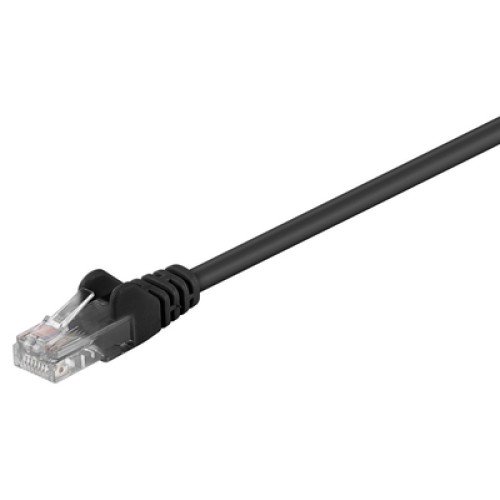 GOOBAY GΟOBAY καλώδιο δικτύου 68644, CAT 5e U/UTP, CCA, PVC, 1m, μαύρο