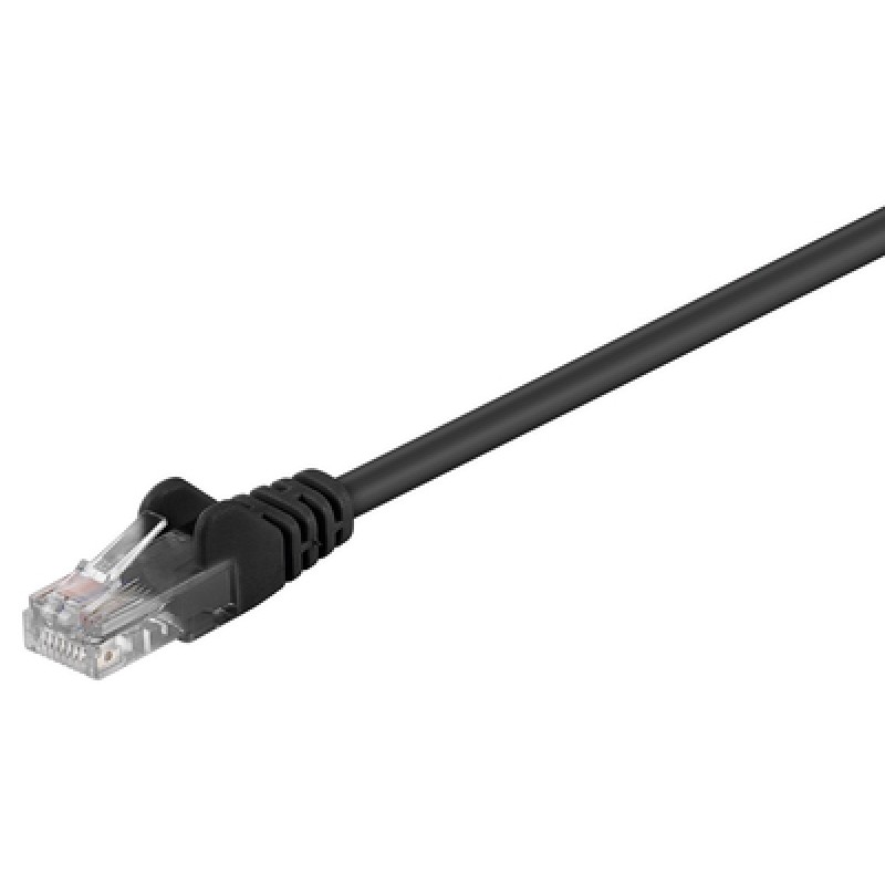 GOOBAY GΟOBAY καλώδιο δικτύου 68644, CAT 5e U/UTP, CCA, PVC, 1m, μαύρο