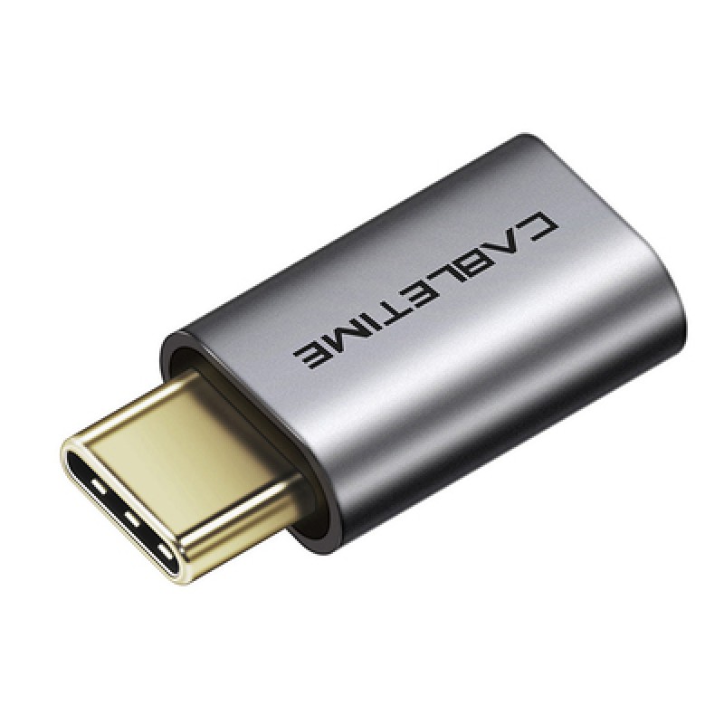 CABLETIME CABLETIME αντάπτορας USB-C σε micro USB CT-CMMCBF, 480Mbps, γκρι
