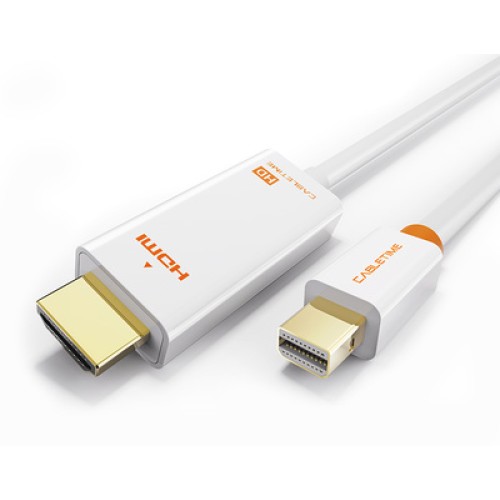 CABLETIME CABLETIME καλώδιο HDMI σε Mini DisplayPort CT-03G, 1080p, 1.8m, λευκό