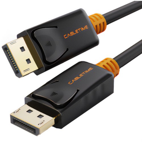 CABLETIME CABLETIME καλώδιο DisplayPort CT-01G, 4K/60Hz, 1.8m, μαύρο