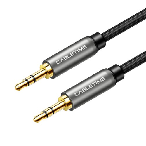 CABLETIME CABLETIME καλώδιο ήχου 3.5mm CT-P11GN, AUX, 1.8m, μαύρο