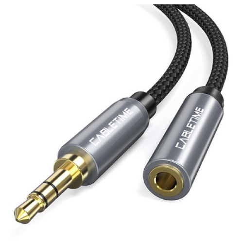 CABLETIME CABLETIME προέκταση καλωδίου ήχου 3.5mm CT-P11F, AUX, 1.8m, μαύρο