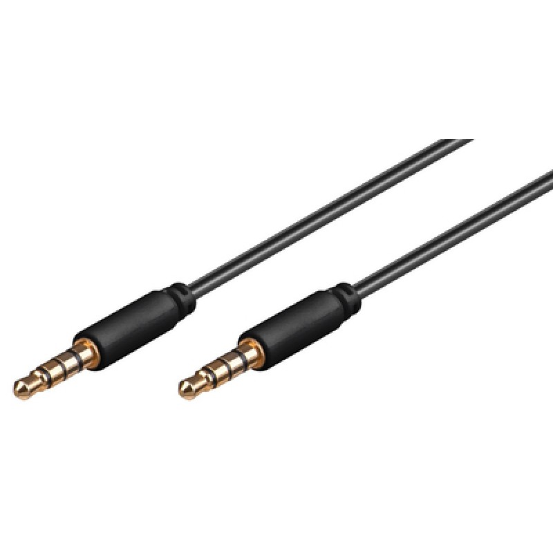 GOOBAY GOOBAY καλώδιο ήχου 3.5mm 63832, 4 pin stereo, copper, 3m, μαύρο