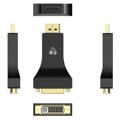 Powertech POWERTECH αντάπτορας DisplayPort σε DVI CAB-DP062, passive 1080p, μαύρος
