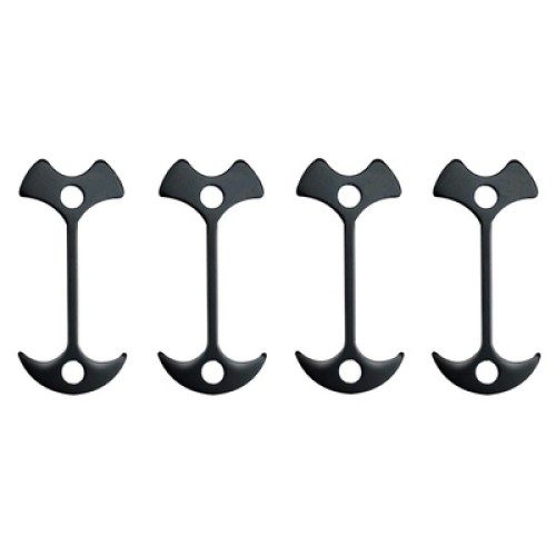 Powertech POWERTECH πασαλάκια σκηνής για ξύλινο δάπεδο TOOL-0071, μαύρο, 4τμχ