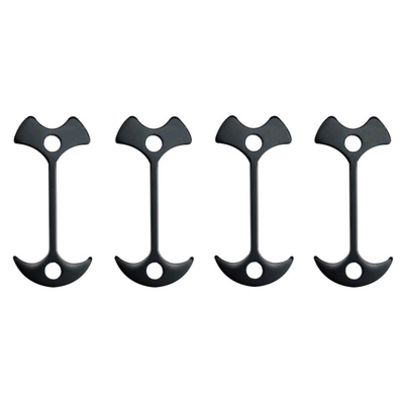 Powertech POWERTECH πασαλάκια σκηνής για ξύλινο δάπεδο TOOL-0071, μαύρο, 4τμχ