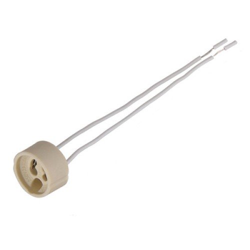 UNBRANDED Ντουί λάμπας GΖ10/GU10 με καλώδια DX-100A, 250V 2A, κεραμικό, λευκό