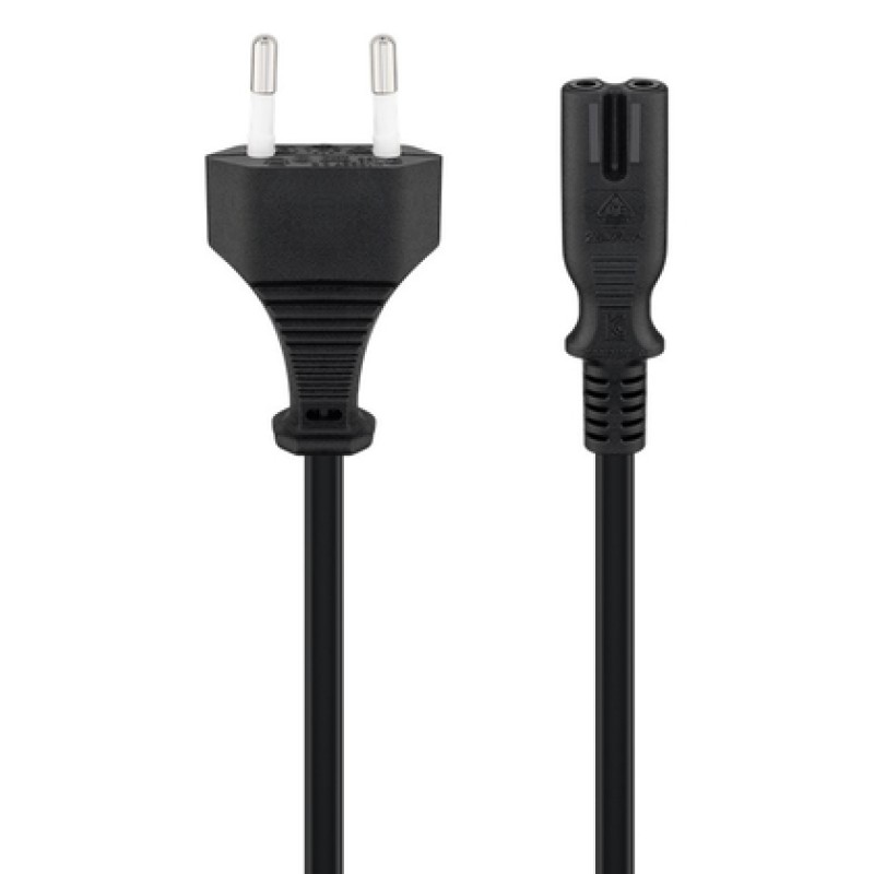 GOOBAY GOOBAY καλώδιο τροφοδοσίας Euro 50084, 2x0.75 mm², 1.5m, μαύρο
