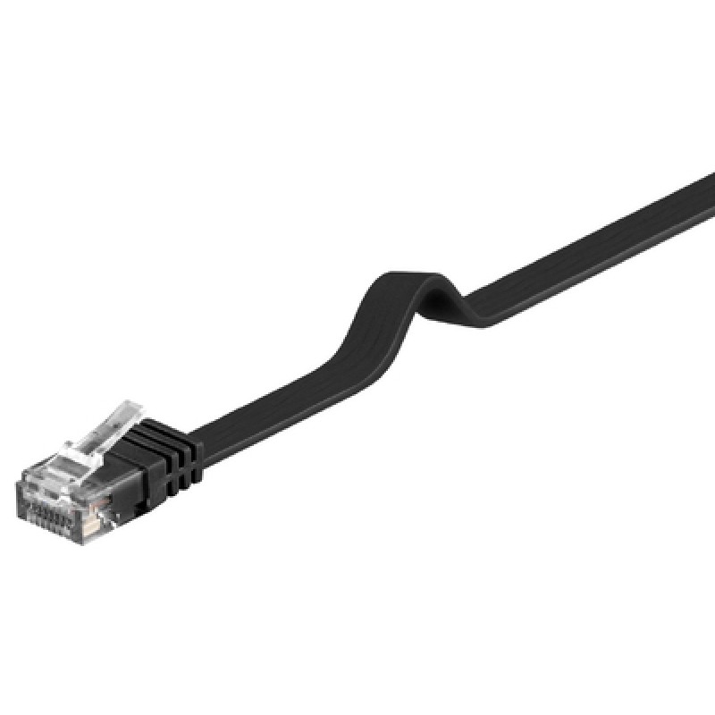 GOOBAY GOOBAY καλώδιο δικτύου 95385, CAT 6 U/UTP, flat, copper, 20m, μαύρο