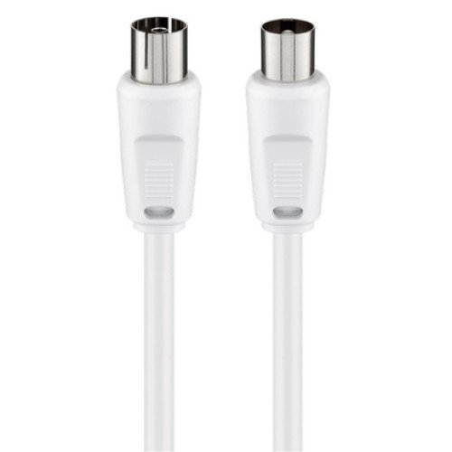 GOOBAY GOOBAY καλώδιο κεραίας αρσενικό σε θηλυκό 11511, 70dB, 2.5m, λευκό