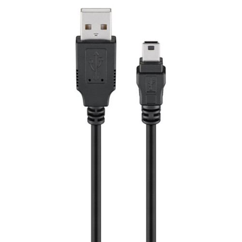 GOOBAY GOOBAY καλώδιο USB σε USB Mini 50768, copper, 480Mbps, 5V, 3m, μαύρο