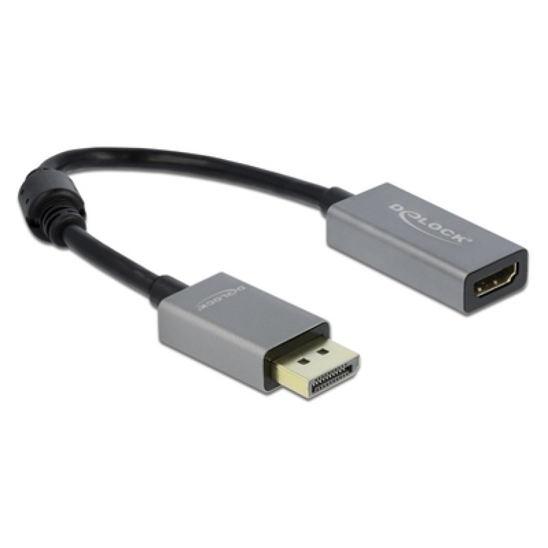 DELOCK DELOCK αντάπτορας DisplayPort 1.4 σε HDMI 66436, 4K/60Hz, active, γκρι