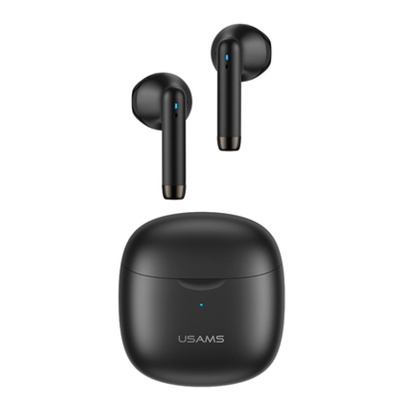 USAMS USAMS earphones IA04 με θήκη φόρτισης, True Wireless, Φ13mm, μαύρα