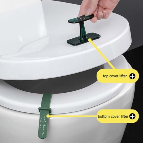 UNBRANDED Σετ λαβή ανοίγματος καπακιού λεκάνης BTHU-0014, πράσινο, 3τμχ