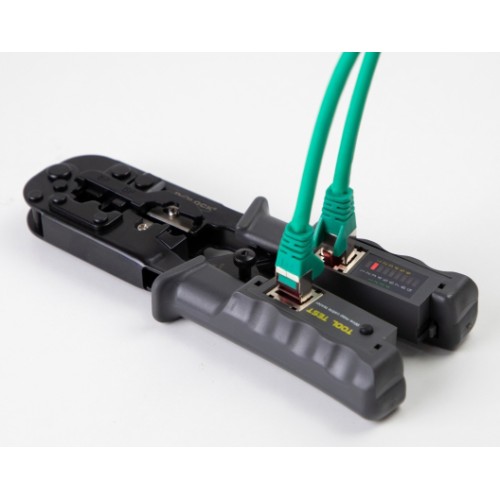 DELOCK DELOCK εργαλείο πτύχωσης με απογυμνωτή & tester 90510, 8P/6P/4P