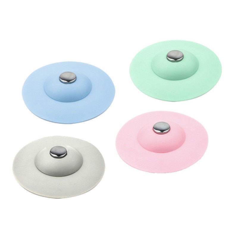 UNBRANDED Τάπα σιφωνιού Flex Drain Stop με συκρατητή τριχών, σιλικόνη, mix color