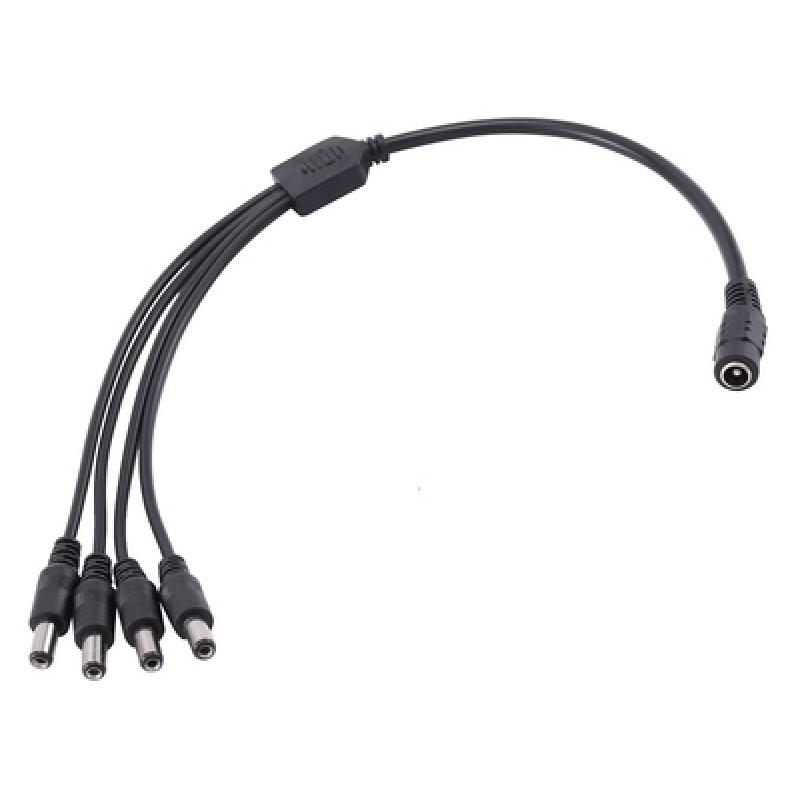 FOLKSAFE FOLKSAFE splitter DC1F4M, 1 θηλυκό σε 4 αρσενικά, 5.5x2.1mm, 4τμχ