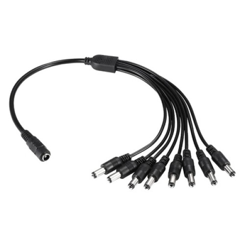 FOLKSAFE FOLKSAFE splitter DC1F8M, 1 θηλυκό σε 8 αρσενικά, 5.5x2.1mm, 4τμχ