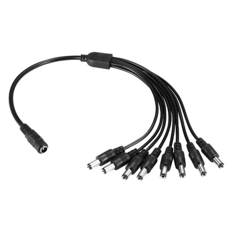 FOLKSAFE FOLKSAFE splitter DC1F8M, 1 θηλυκό σε 8 αρσενικά, 5.5x2.1mm, 4τμχ