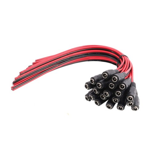 FOLKSAFE FOLKSAFE καλώδιο FS-DCPIGTAIL-F με θηλυκό βύσμα 5.5x2.1mm, 10τμχ