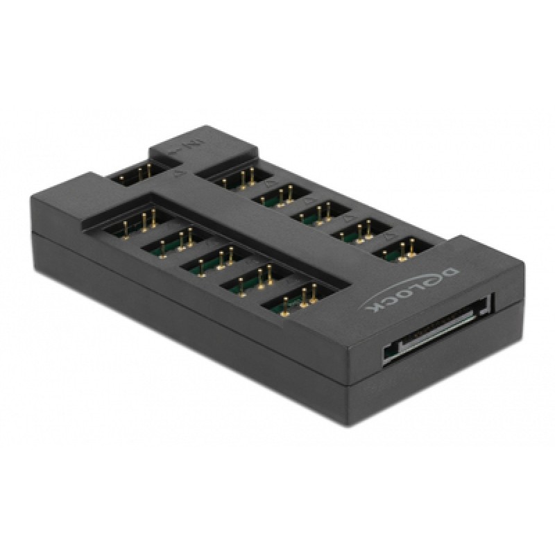 DELOCK DELOCK RGB hub 64128 για ARGB LEDs, 10 θύρες, μαύρο