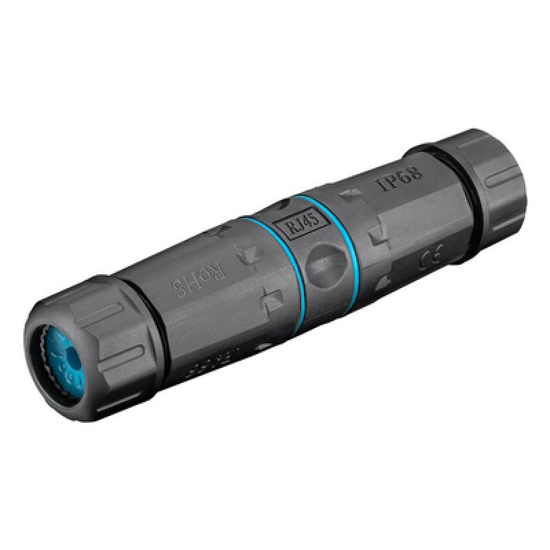 GOOBAY GOOBAY αδιάβροχος σύνδεσμος RJ45 Cat 6A 44416, IP68, μαύρο