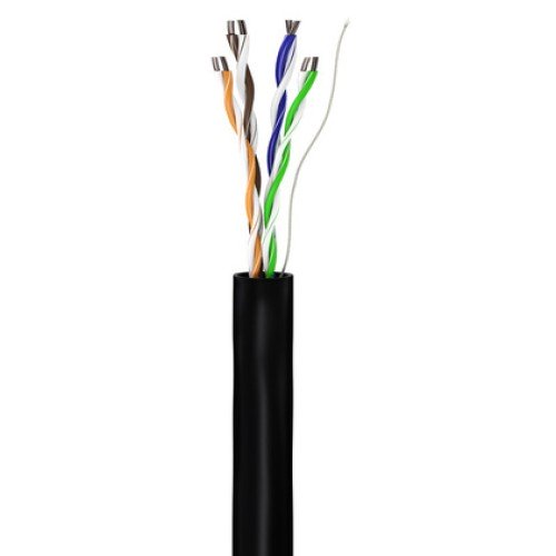 GOOBAY GOOBAY καλώδιο δικτύου 57198, CAT 5e U/UTP, CCA, έως 40m, 100m, μαύρο