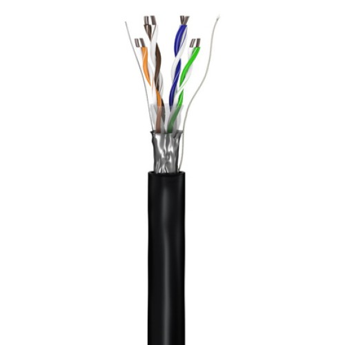 GOOBAY GOOBAY καλώδιο δικτύου 57294, CAT 5e F/UTP, CCA, έως 40m, 100m, μαύρο