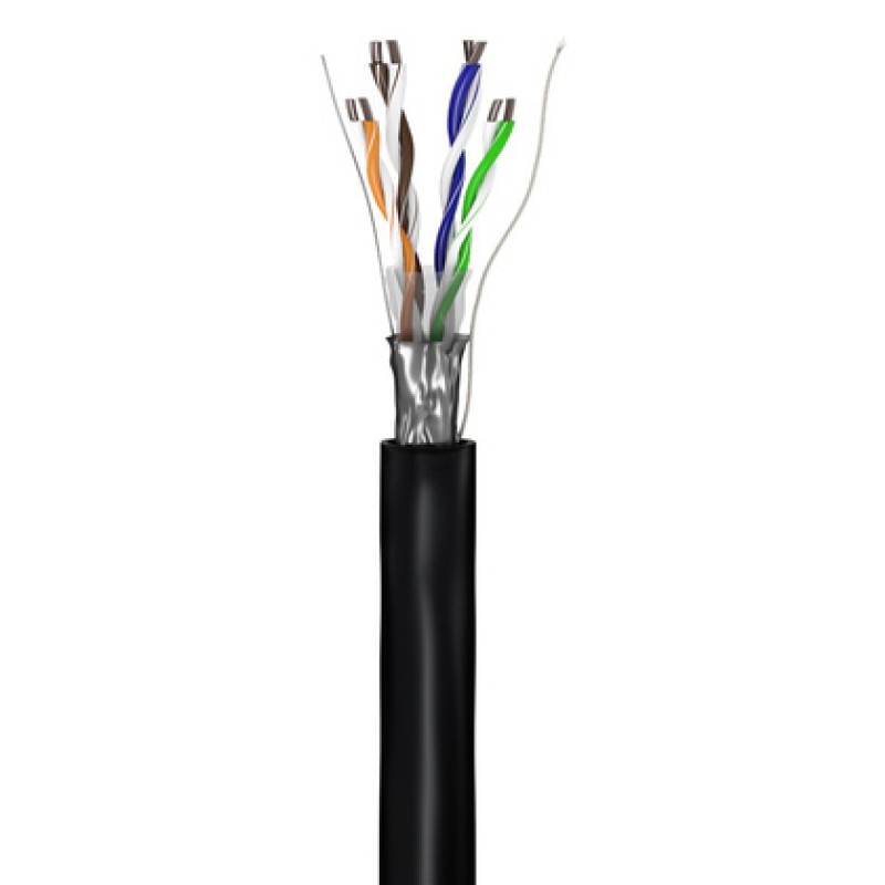 GOOBAY GOOBAY καλώδιο δικτύου 57294, CAT 5e F/UTP, CCA, έως 40m, 100m, μαύρο