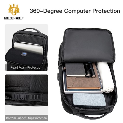 GOLDEN WOLF GOLDEN WOLF τσάντα πλάτης GB00399, με θήκη laptop 15.6