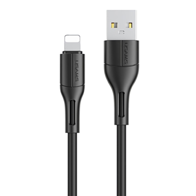 USAMS USAMS καλώδιο USB σε Lightning US-SJ500, 2A, 1m, μαύρο