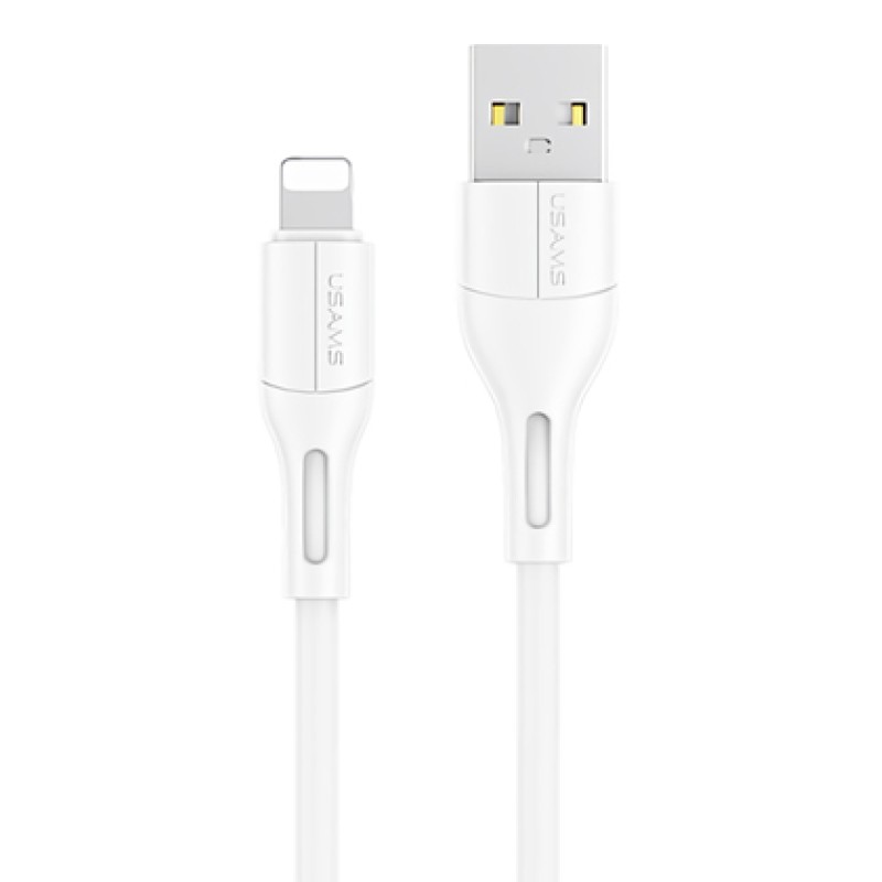 USAMS USAMS καλώδιο USB σε Lightning US-SJ500, 2A, 1m, λευκό