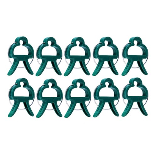 UNBRANDED Κλιπ στήριξης φυτών GAR-0001, 4 x 3cm, πράσινο, 10τμχ