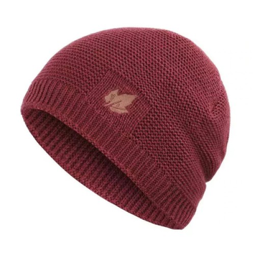 UNBRANDED Πλεκτός σκούφος beanie SHO-0006, unisex, μπορντό