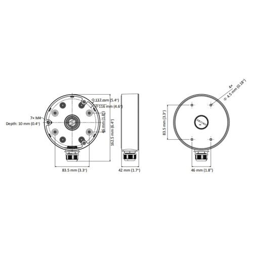 HIKVISION HIWATCH HIKVISION HIWATCH βάση κάμερας DS-1280ZJ-DM21, μεταλλική, λευκή