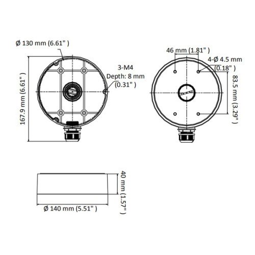 HIKVISION HIWATCH HIKVISION HIWATCH βάση κάμερας DS-1280ZJ-DM45, μεταλλική, λευκή