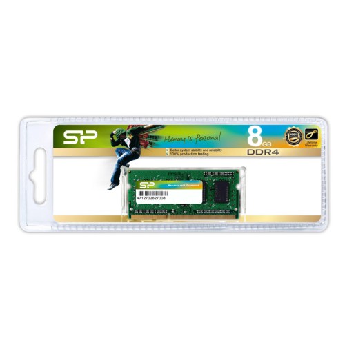 SILICON POWER SILICON POWER μνήμη DDR4 SODimm SP008GBSFU320X02, 8GB, 3200MHz, CL22