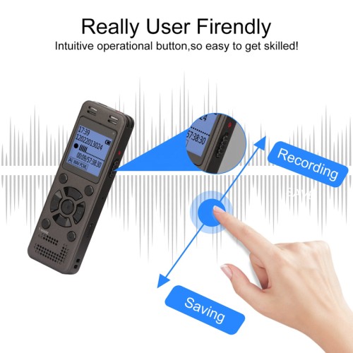 UNBRANDED Ψηφιακό καταγραφικό ήχου V618, 32GB, 700mAh, μαύρο