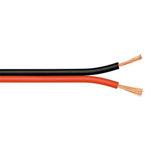 Powertech POWERTECH καλώδιο ήχου 2x 0.50mm² CAB-SP003, CCA, 10m, μαύρο & κόκκινο