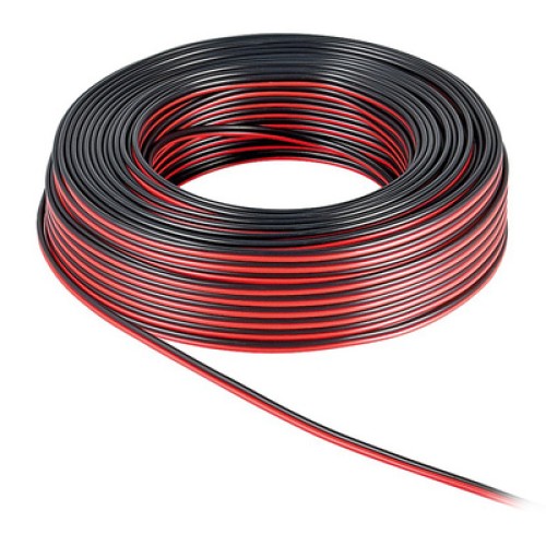 Powertech POWERTECH καλώδιο ήχου 2x 0.50mm² CAB-SP003, CCA, 10m, μαύρο & κόκκινο